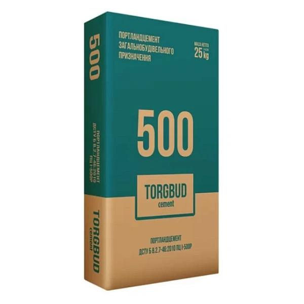 Цемент М-500/ ПЦ I-500Р/ 25кг TORGBUD Polimin